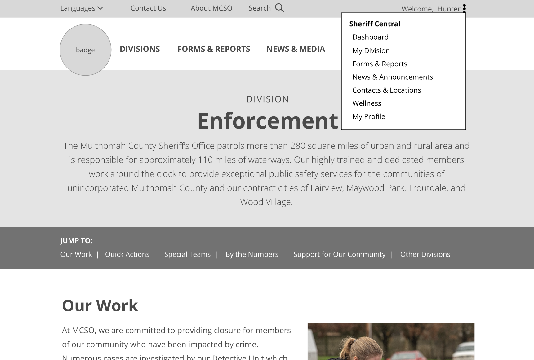 Low-fidelity Wireframe