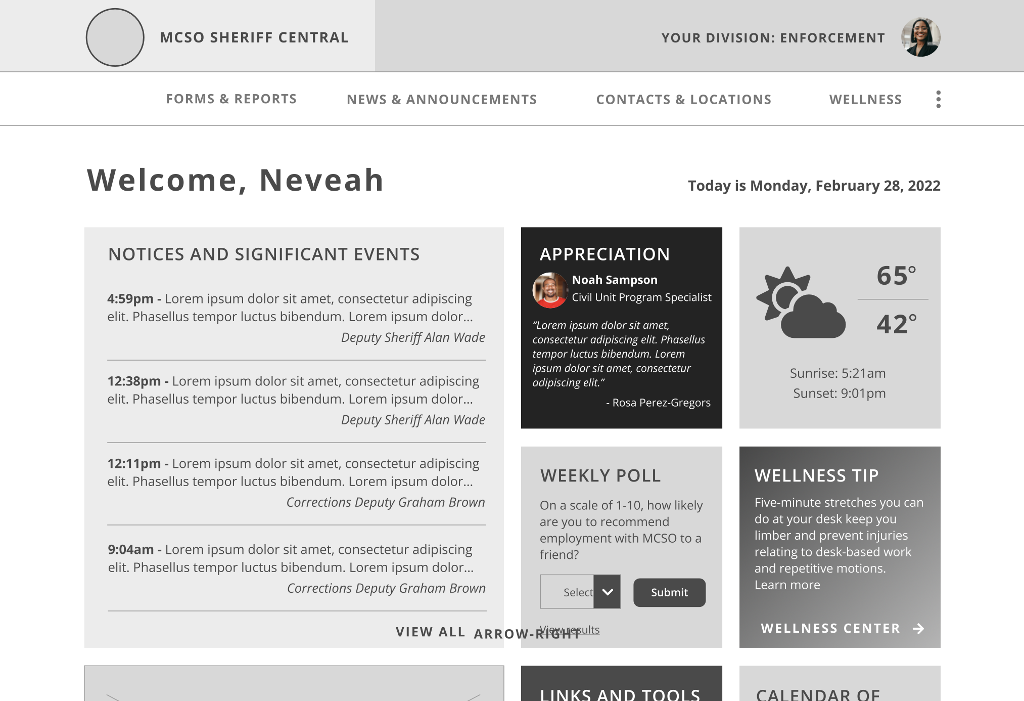 Low-fidelity Wireframe