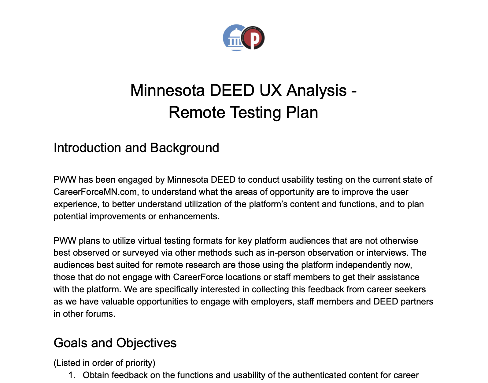 User Research Plan