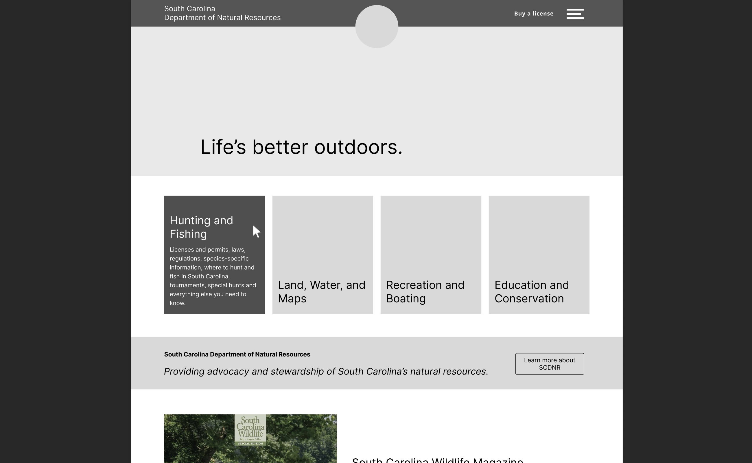 Low-fidelity Wireframe