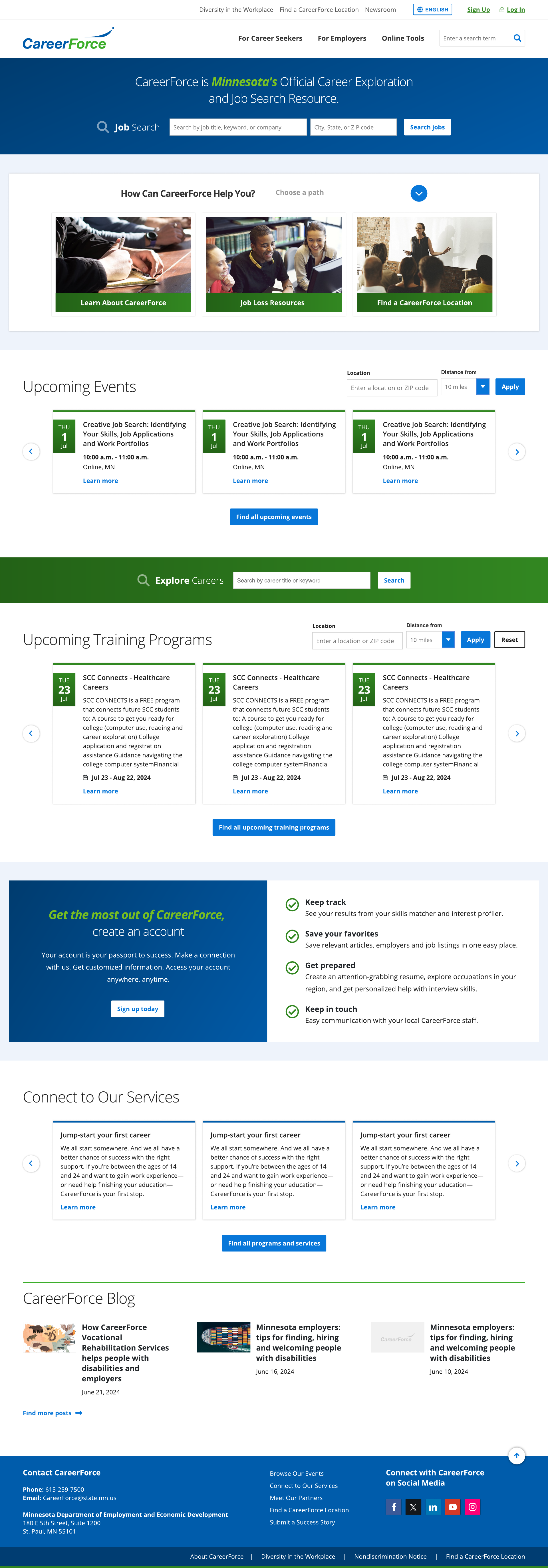 Homepage Mock-up