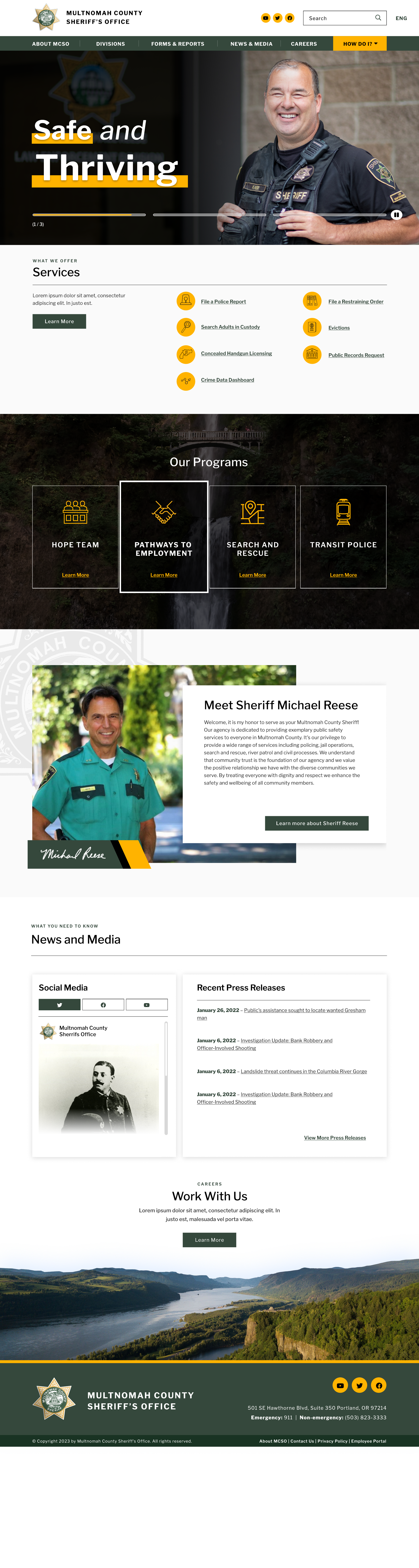 High-fidelity Homepage Design